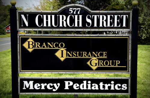 Branco Insurance Group outdoor sign display